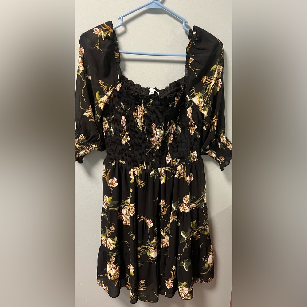Black short dress, mid length sleeve, never worn